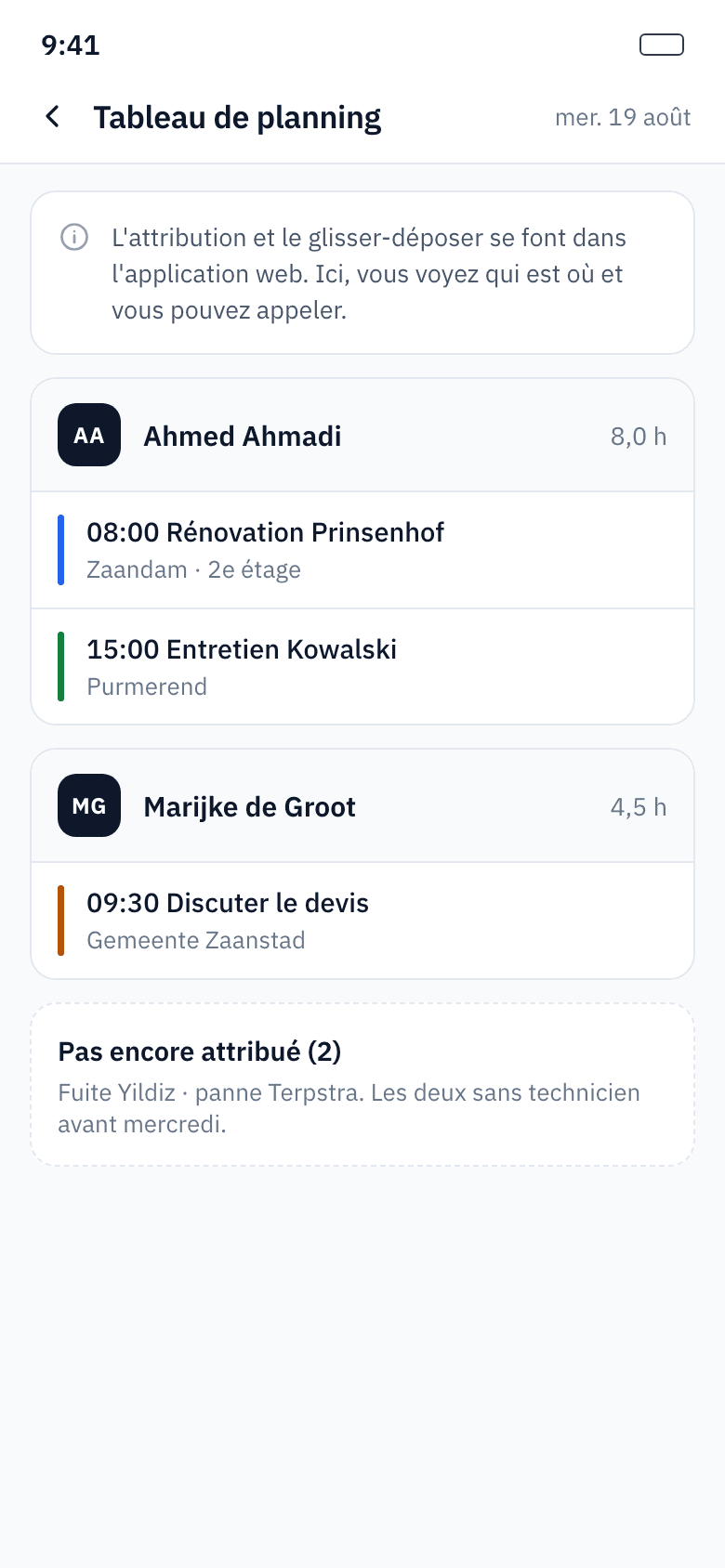 Qui est où, et quand
